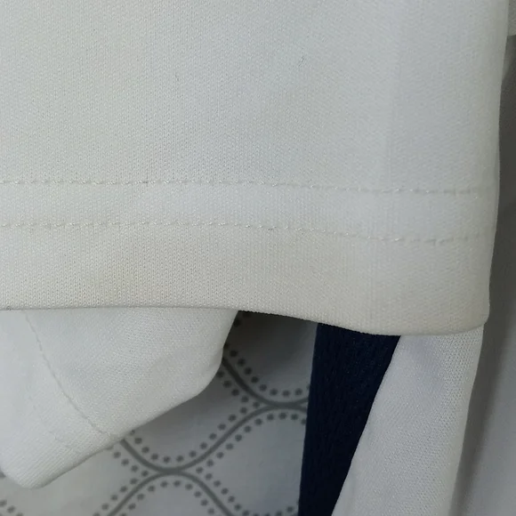 Men's Xl LEE Atlanta Braves embroidered 100% polyester white short sleeve shirt - Picture 7 of 7